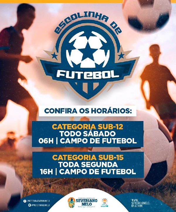 Prefeitura abre inscrições para Escolinha de Futebol no